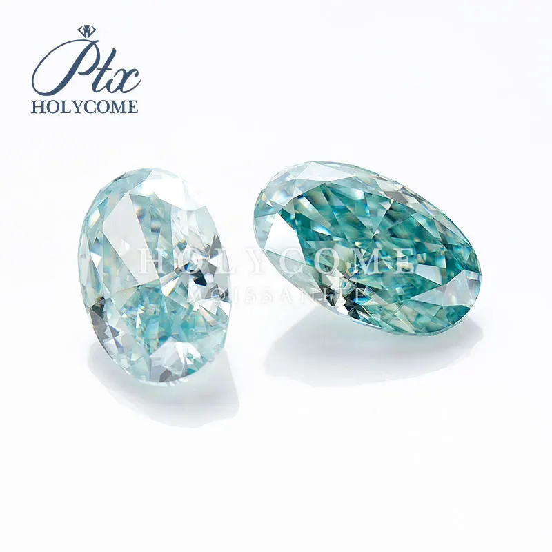 

5x7mm 2020 hot oval normal cut blue moissanite supplier gemstone VVS1wholwsale top quality for jewlery making free carving