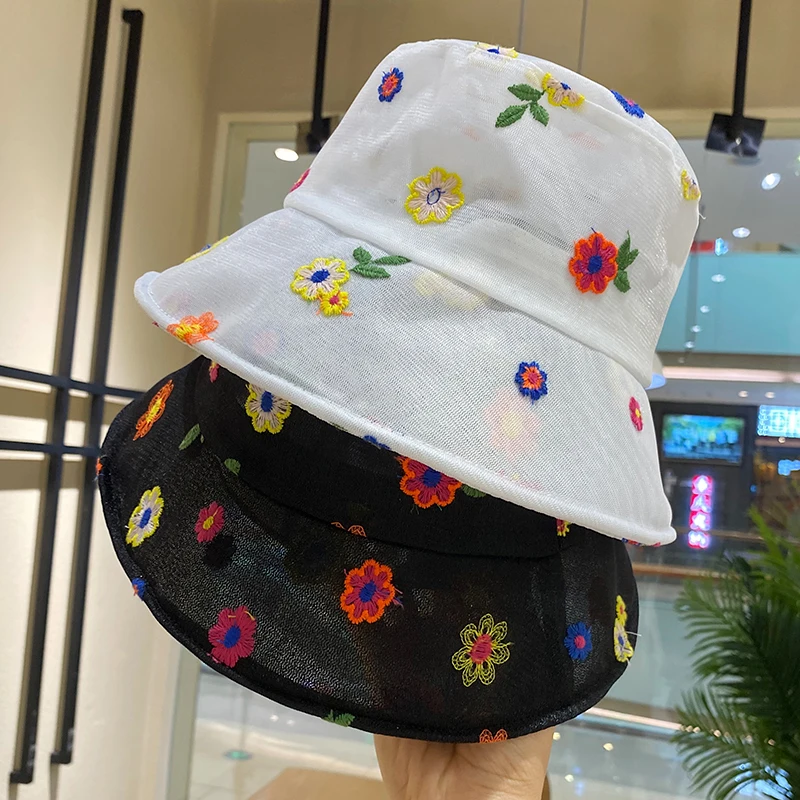 

Панама CX Fresh в сеточку с цветами, милая и дышащая Панама, модная шляпа от солнца