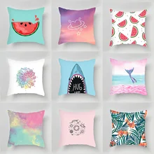 Elife – housse de coussin en coton et Polyester, jolis motifs, taie d'oreiller requin féroce, décoration de maison, canapé, voiture, hôtel, 45x45cm  (1)