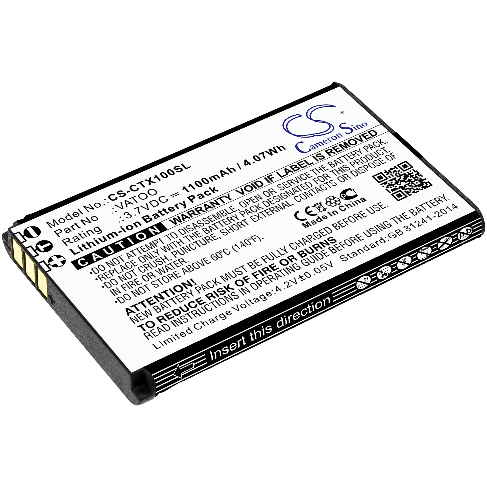 

Cameron Sino Battery For Contacta RF-RX1,RF-TRX,RF-TX1