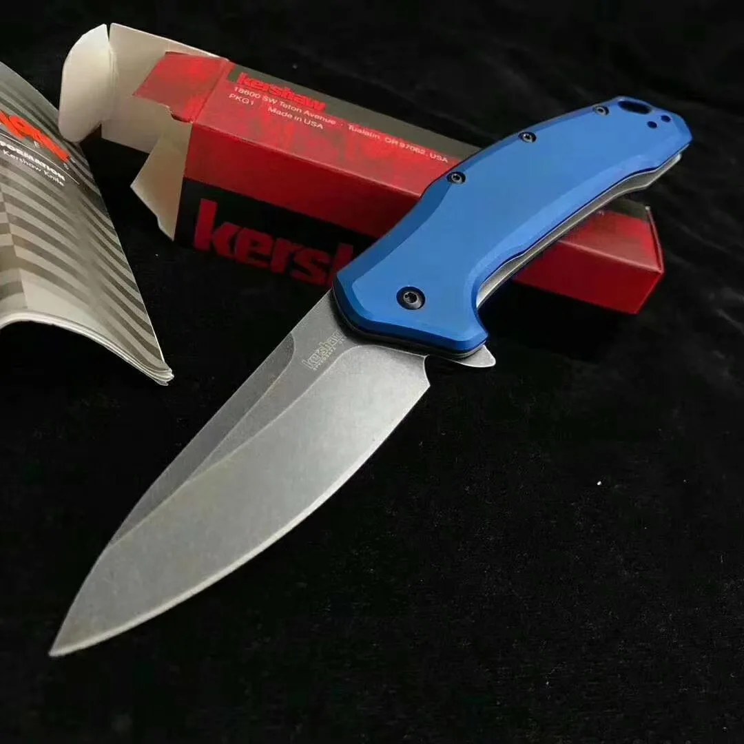 Складной нож kersha 1776 карманный охотничий высокой твердости с синей ручкой военный