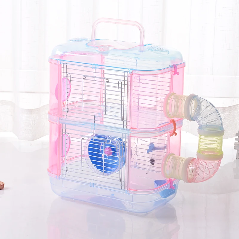Прозрачная клетка для хомяка Многослойные маленькие клетки животных