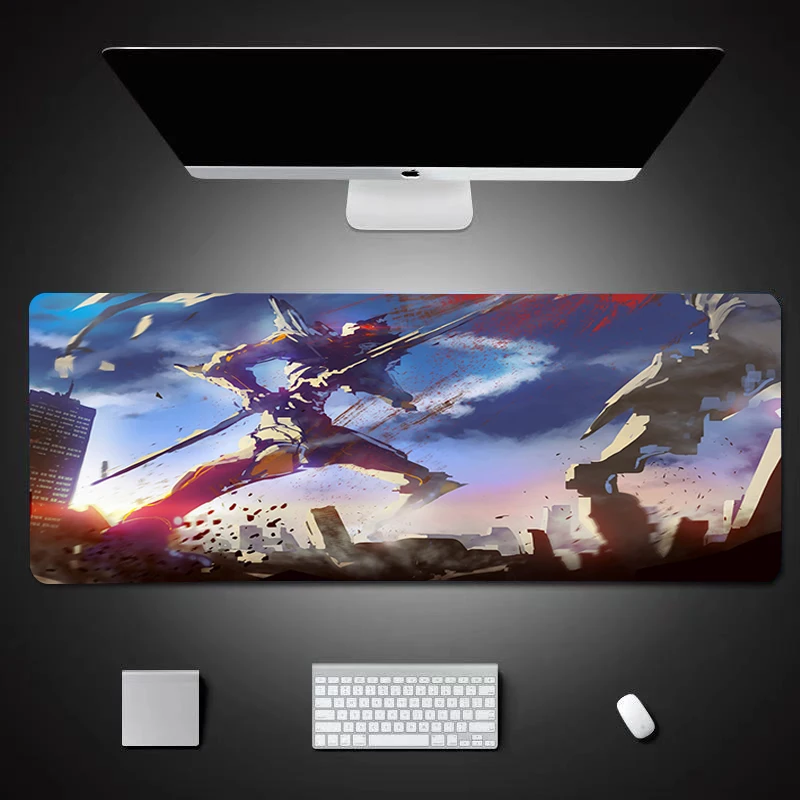 

Evangelion Large Mouse Pad Desk Mat Gaming 30x90 Mouse Pad Non-slip Natural Rubber Computer PC Game Accessories Mouse-Pad