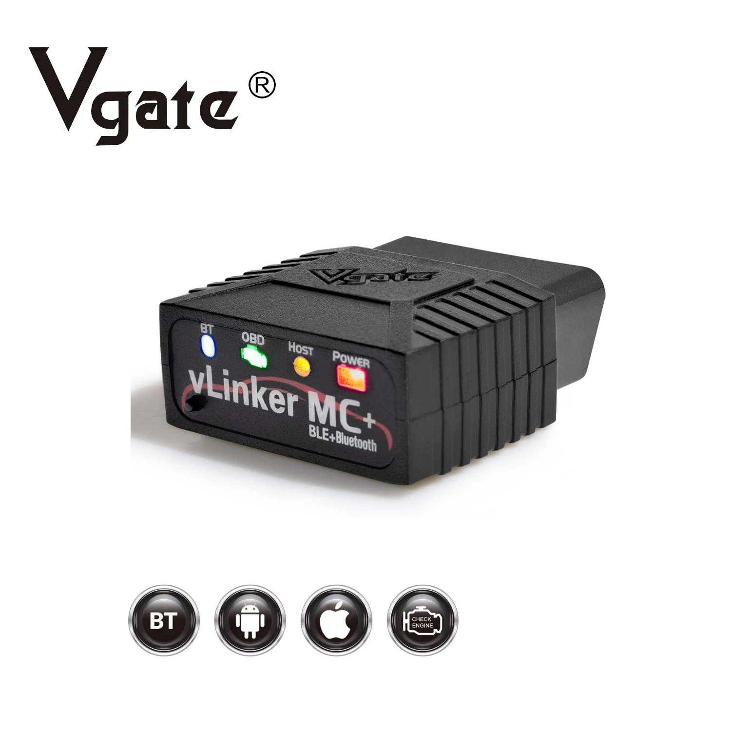 

Автомобильный диагностический сканер Vgate vLinker MC + Bluetooth OBD2 для iPhone, Android и Windows