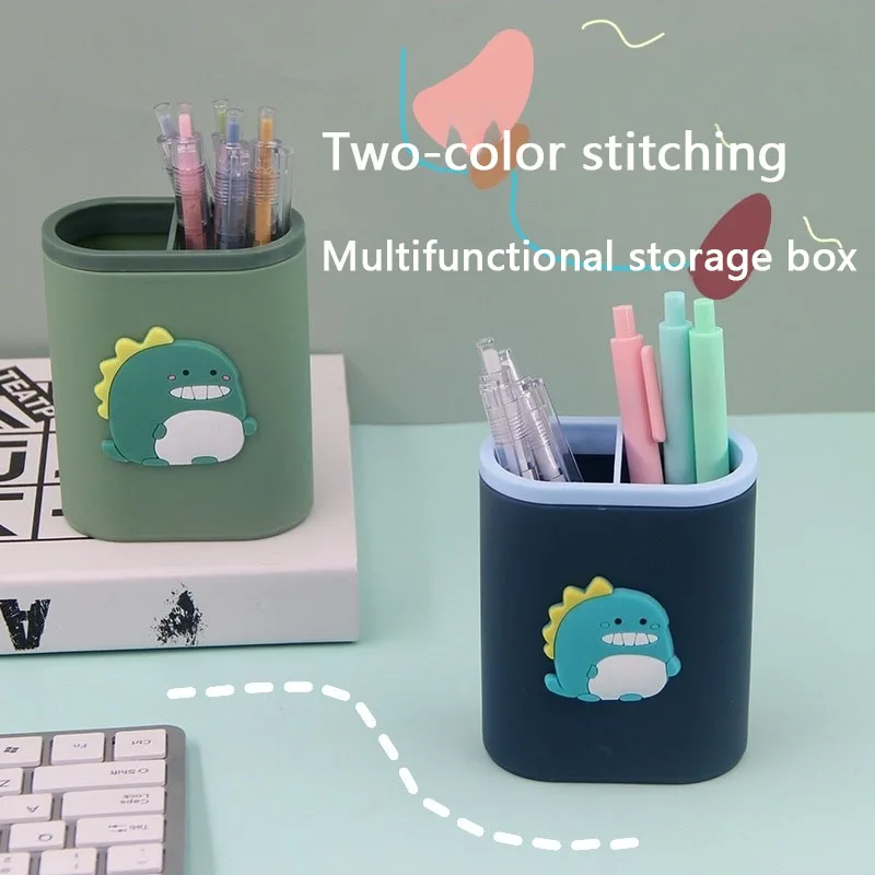 

Creative cartoon fashion pen holder office makeup desktop multifunctional simple storage pen box storage box