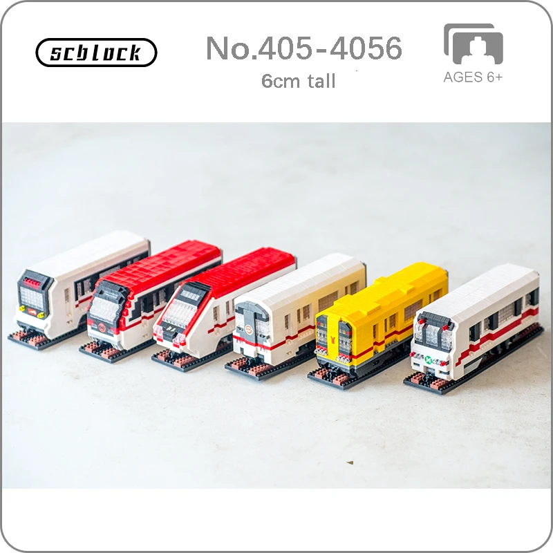 

SC China Shanghai Beijing Metro Line Subway Vehicle 3D Model DIY Mini Diamond Blocks Bricks Building Toy for Children no Box