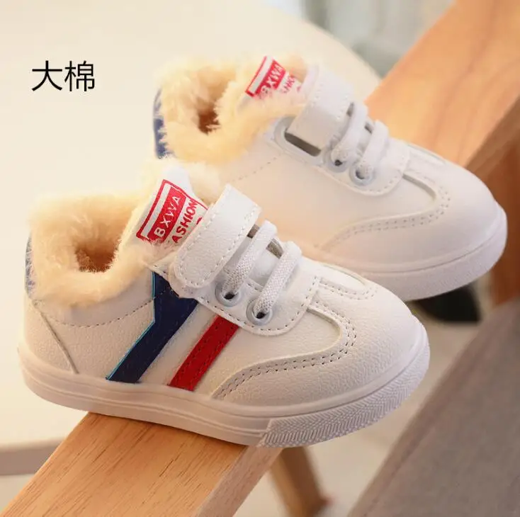 Детские кроссовки из ПУ кожи с мягкой подошвой | Детская одежда и обувь