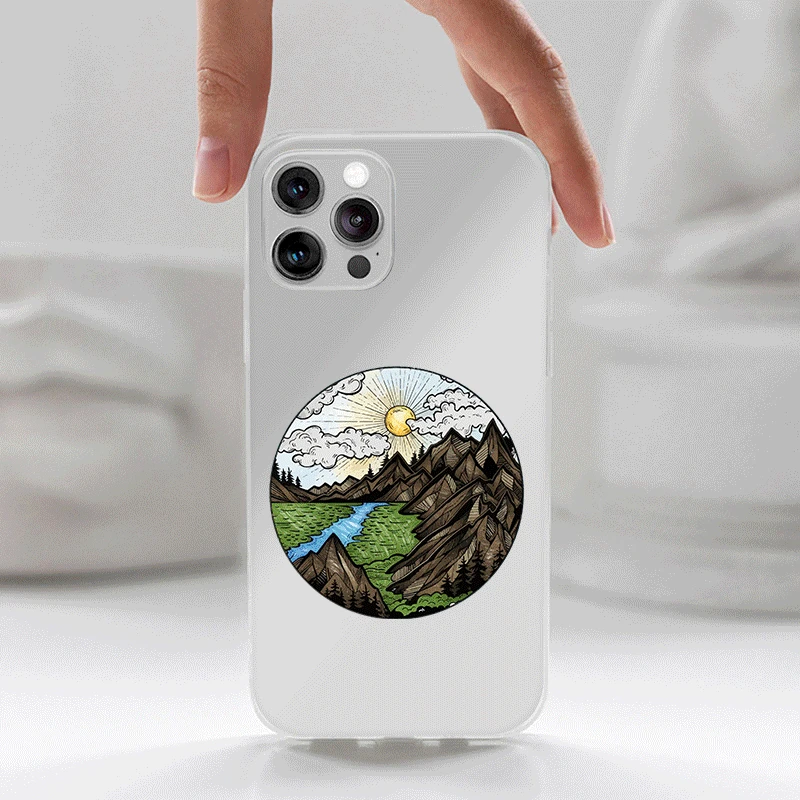 

island scenery pattern thin transparent mobile phone case for iphone 12 pro max XS 11 XR 6S 7 8 PLUS SE 2020 luxury back cover