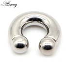 Alisouy 1 предмет C-shape форме, благодаря чему создается ощущение невесомости с Нержавеющаясталь Captive кольца пирсинг для бровей Пирсинг уха носа застежка сосков Бар губы, ювелирное изделие для тела