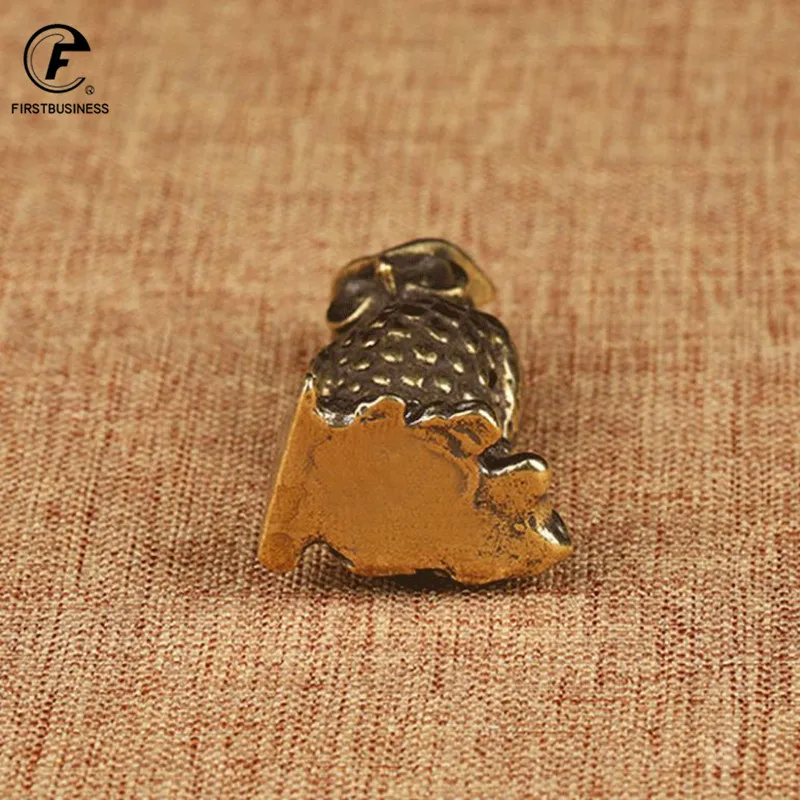 Старинная бронзовая стойка статуя Совы настольное маленькое украшение