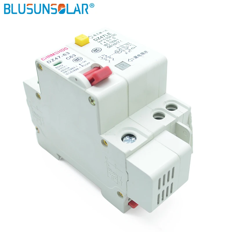 RCBO MCB 230V 1P + N автоматический выключатель остаточного тока с выключателем защиты