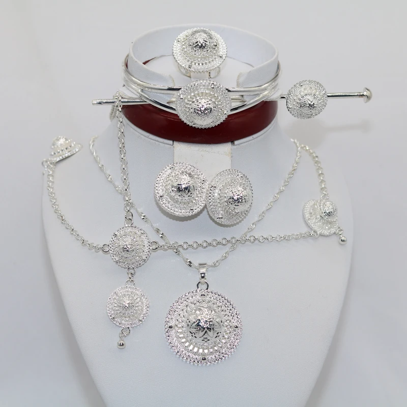 

6 шт. элегантное серебряное классическое Подарочное ожерелье ювелирный комплект женское ожерелье свадебное ожерелье серьги браслет головк...