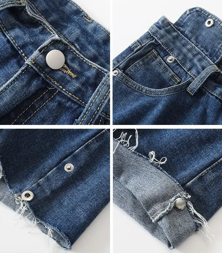 Женские потертые джинсовые шорты Lguc.H повседневные в Корейском стиле для женщин