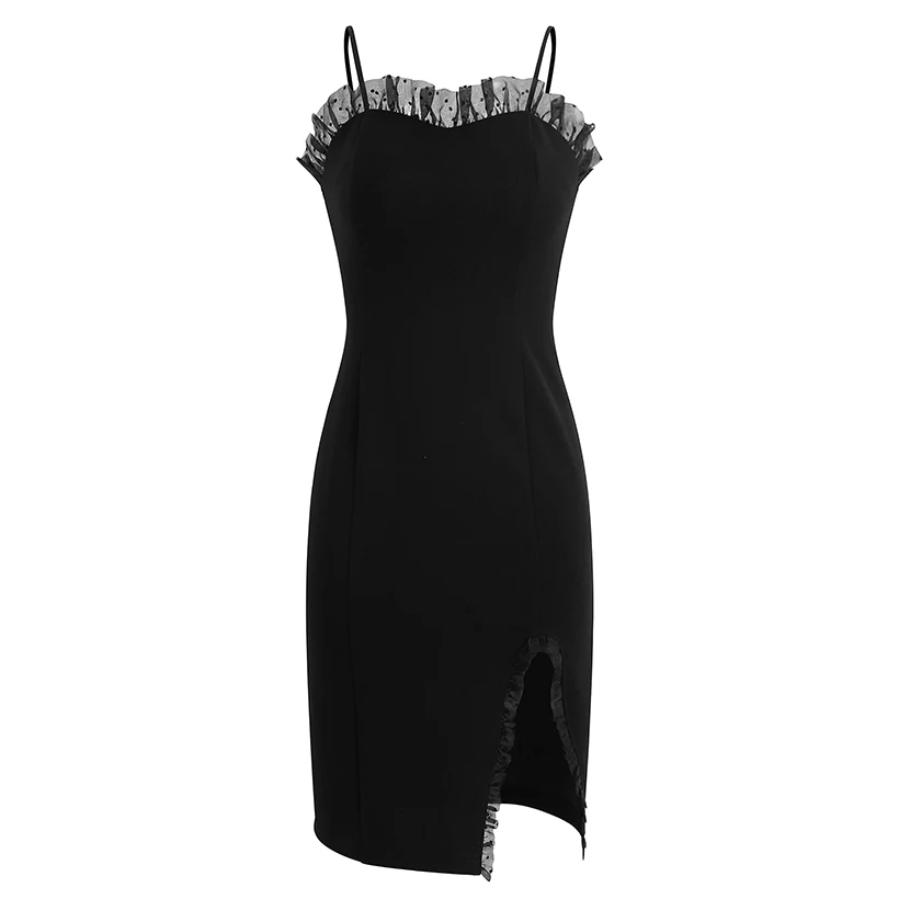 

spring summer black dress for women 3982#
