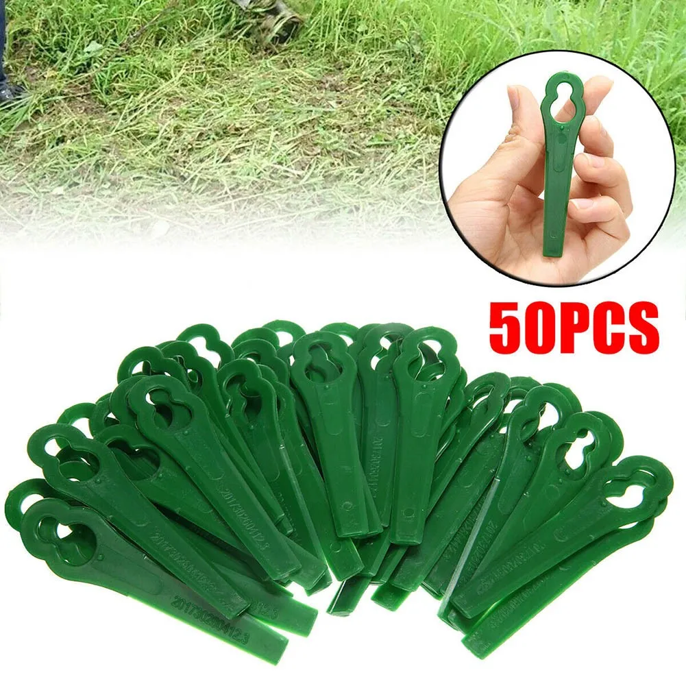 

50Pcs Plastic Cutting Blade Suitable For BOSCH ART 23 ACCUTRIM 18V Lawn Mower Replacement Gardening Tool Accessories
