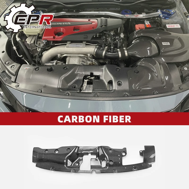

For Honda Civic FK8 Typ-R 2017+ Carbon Fiber Front Hood Inner Cooling Slam Panel Radiator Cover Trim bodykits