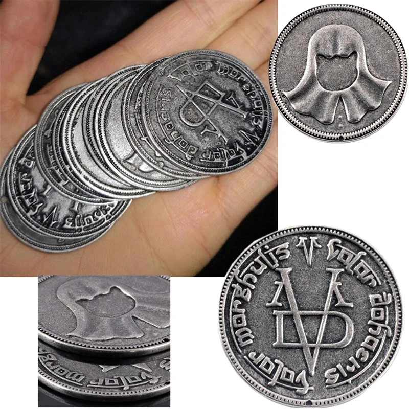 

Movie Cosplay Coin Valar Morghulis Faceless Man Iron Coin Arya Stark's Gift Valar morghulis Jaqen H'ghar Badge Dropshipping