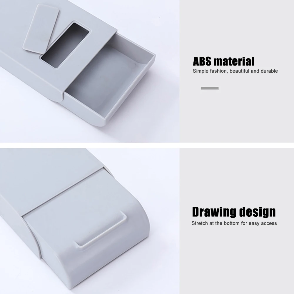 

Self Stick Pencil Tray Under Desk Table Box Office Hidden Organizer Key Pen Holder Case Space Saver Self-Adhesive Storage Drawer