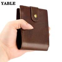 genuine leather wallet multiple card slots genuine leather card holder wallet rfid anti scanning mens wallet