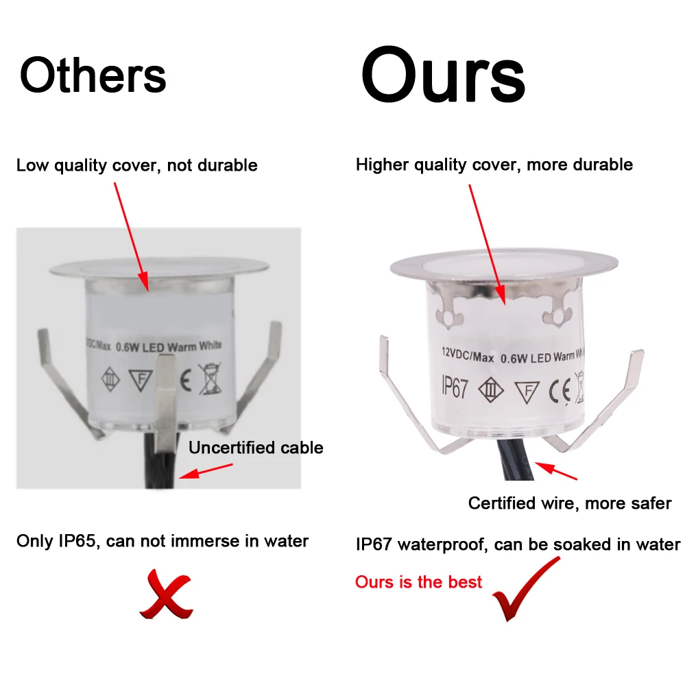 Светодиодный светильник подземная лампа с 16 светодиодами водонепроницаемый