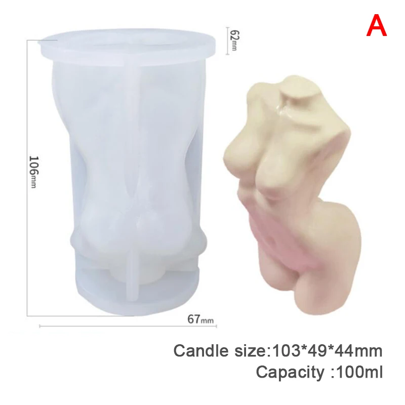 

Силиконовая 3D форма для свечей, духов для тела, для самостоятельного изготовления торса, мыла, воска, смолы