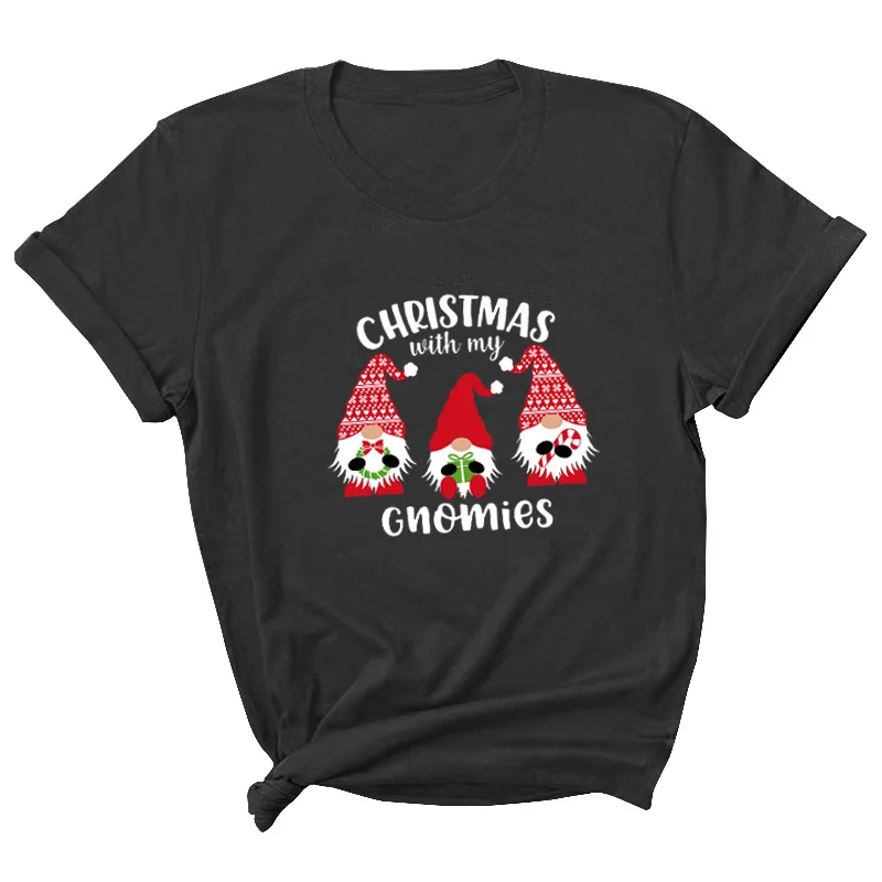 

Christmas Santa Print Women T Shirt Short Sleeve O Neck Loose Women Tshirt Ladies Tee Shirt Tops Clothes Camisetas Mujer