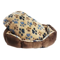 pow print octagonal kennel super soft cotton velvet winter warm pet cat nest winter dog bed cotton dog bed cat nest