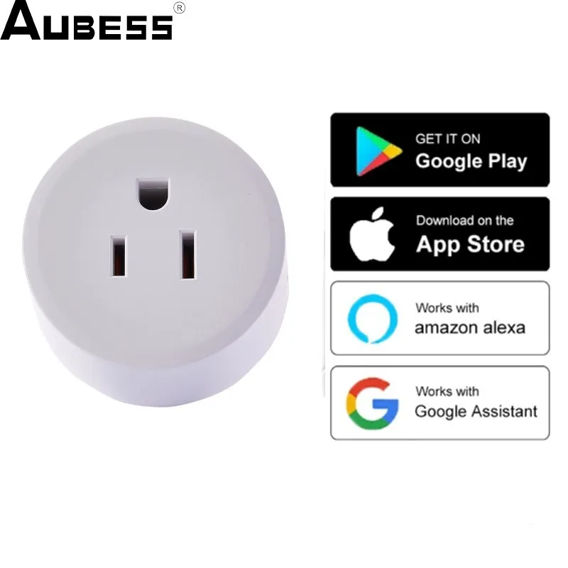 

Умная розетка AUBESS с Wi-Fi, 10 а, с монитором питания