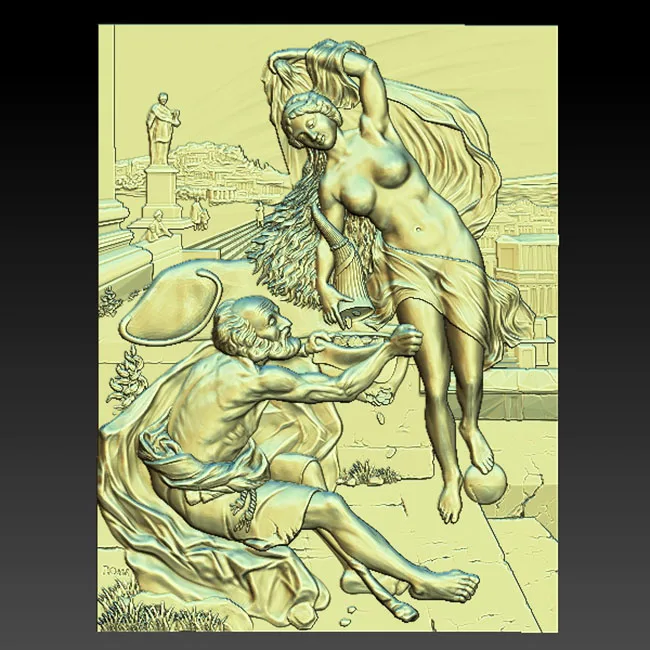 new art relief give alms 3D model for cnc carving engraving in STL file format artcam aspire | Инструменты