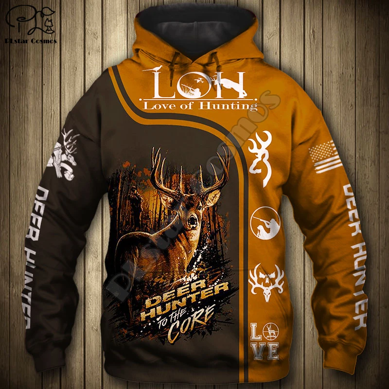 

Men women 3d hoodies New Love of Deer Hunting print Sweatshirt zipper casual Pullover autumn spring jacket tracksuit coat 05
