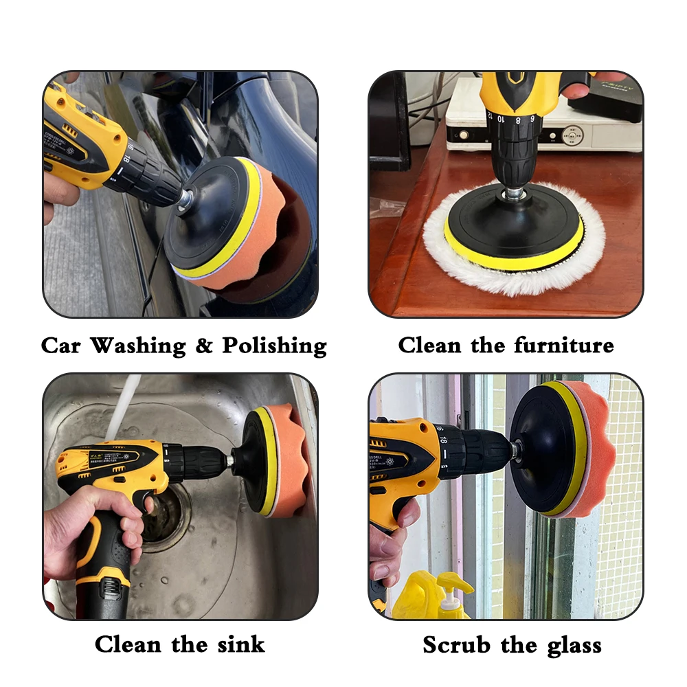 

3 "4" 5 "6" 7 "Polishing Sponge Pad Car Polishing Hand Toolbox Compound Polishing 8PCS Diamond Polishing Pads