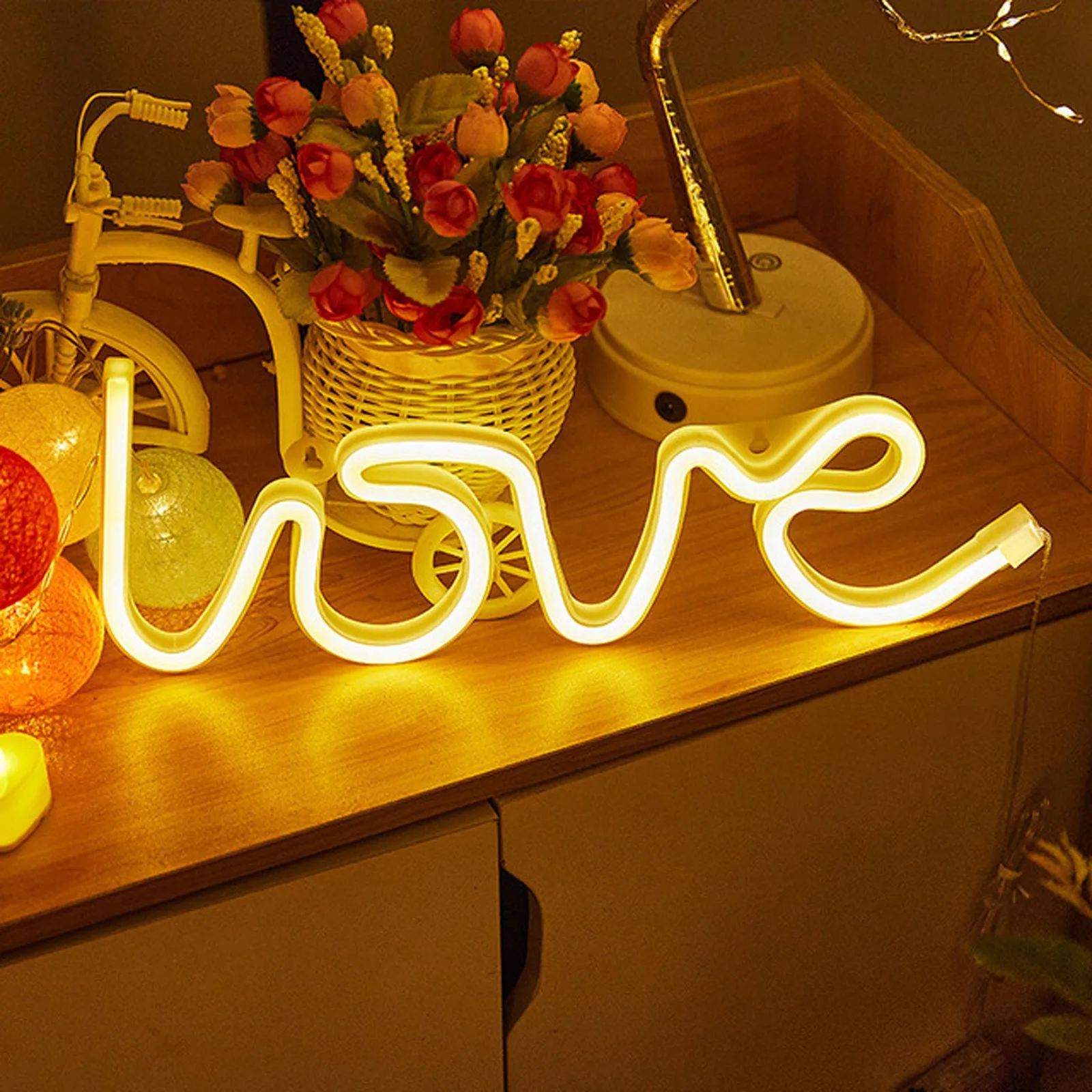 Led Neon Sign Light Valentine's Day Love Shape Night Lamp Wedding Party Decoration Home Gift Light#G | Лампы и освещение