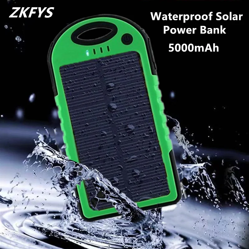 Водонепроницаемое зарядное устройство на солнечной энергии внешний аккумулятор