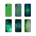 Чехол для Xiaomi Redmi Note 3, 4, 5, 6, 7, 8 Pro, Mi Max, Mix 2, 3, 2S, Pocophone F1, изумрудно-зеленый, с блестками