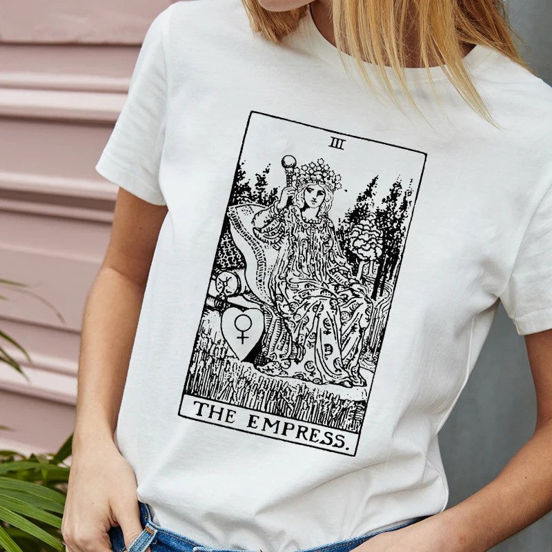 

Футболка унисекс с надписью «Tarot Card The Empress», 100% хлопок