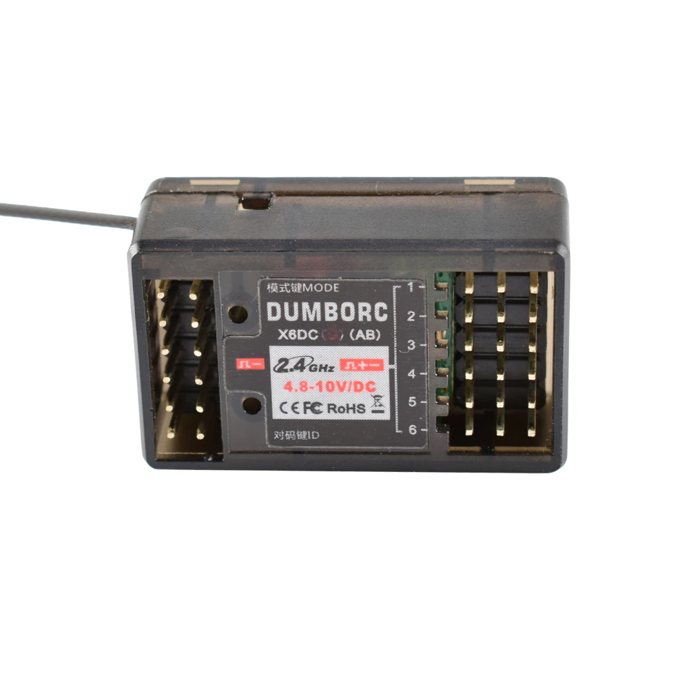 

DUMBORC RC Transmitter Accessories 2.4G 6CH X6DC Radio System Receiver for RC X4 X5 X6 Transmitter
