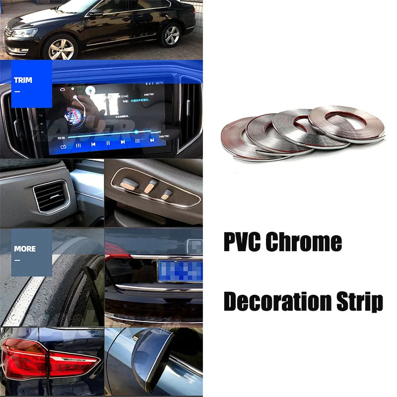 

Car styling Decoration Sticker Chrome Strip For Citroen C1 C2 C3 C4 C5 C6 C8 C4L Elysee Xsara CACTUS DS3 DS4 DS5 DS5LS DS6