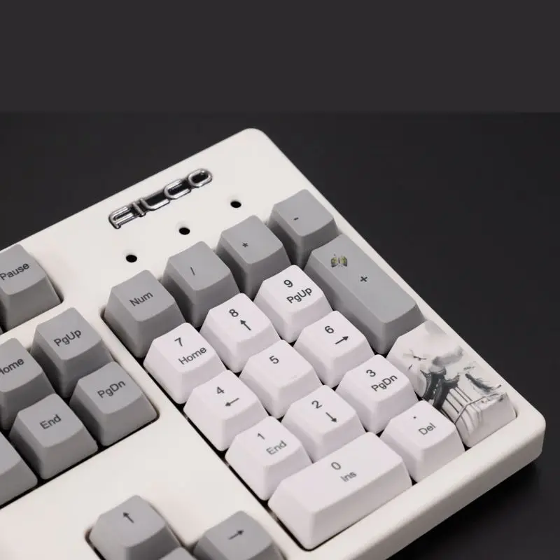 

113 Key Ink Landscape Keycap OEM PBT ANIS Layout Keycaps Full Set Mechanical Keyboard Keycaps PBT Dye-Sublimation Keycap