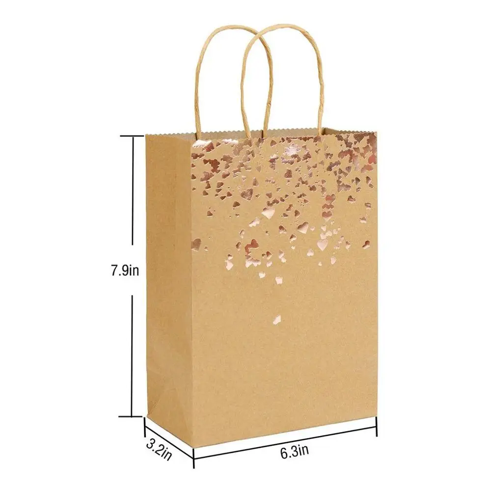 

10pcs Kraft Paper Bags Snowman Christmas Gift Bags with Handle 15cm x8cm x21cm Cookie Packaging Bags Wedding Party Favor Boxes