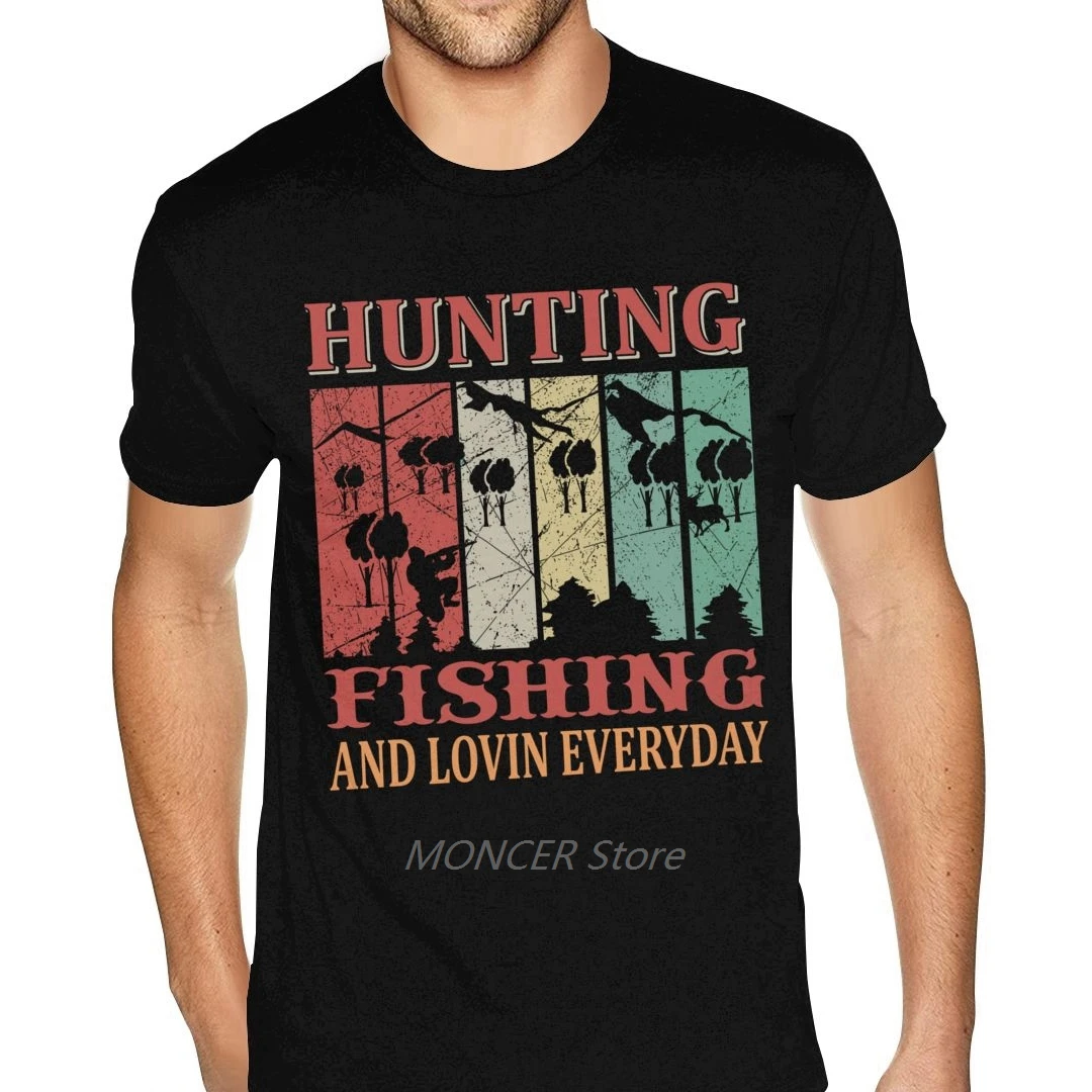

Hunting And Loving Everyday Shirts Boy Summer Tee Homme Short Sleeved Sale Merch