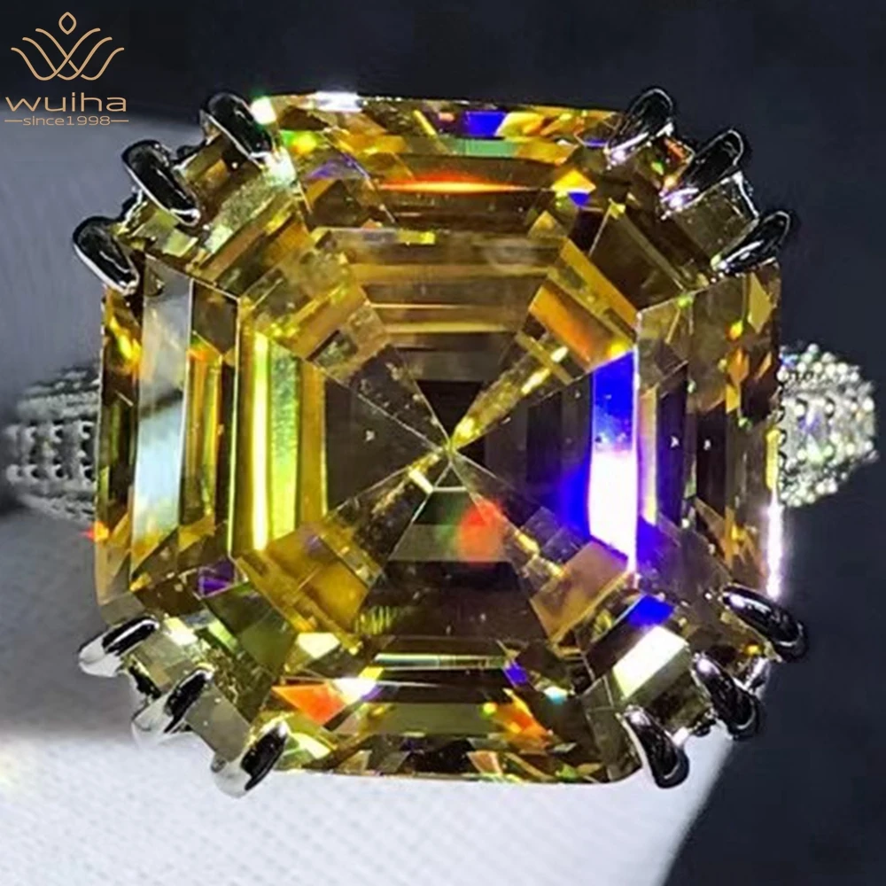 WUIHA Luxury Solid 925 Sterling Silver 3EX Asscher Cut 10CT VVS D Color Created Moissanite Wedding Engagement Ring Fine Jewelry
WUIHA Luxury Solid 925 Sterling Silver 3EX Asscher Cut 10CT VVS D Color Created Moissanite Wedding Engagement Ring Fine Jewelry