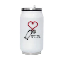 trust me i am doctor nurse gift 350ml double layer stainless steel coffee thermos water bottle