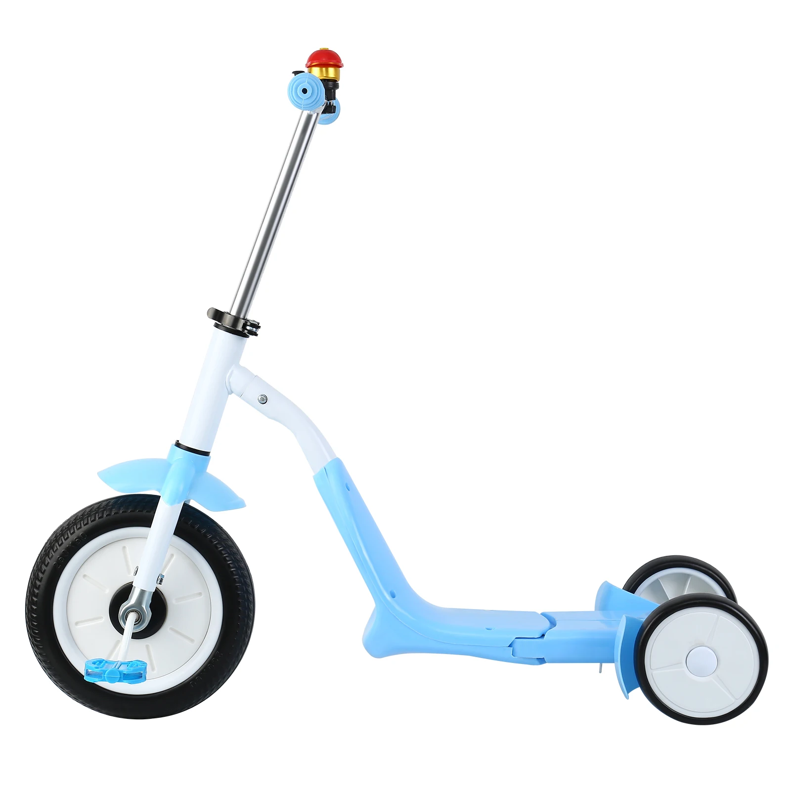 

Ridgeyard 2 In 1 Kids Bicycle Tricycle 3 Wheel Children Kick Scooter Balance Kickroller Pedal Folding Bike For 3-5 Years Gift