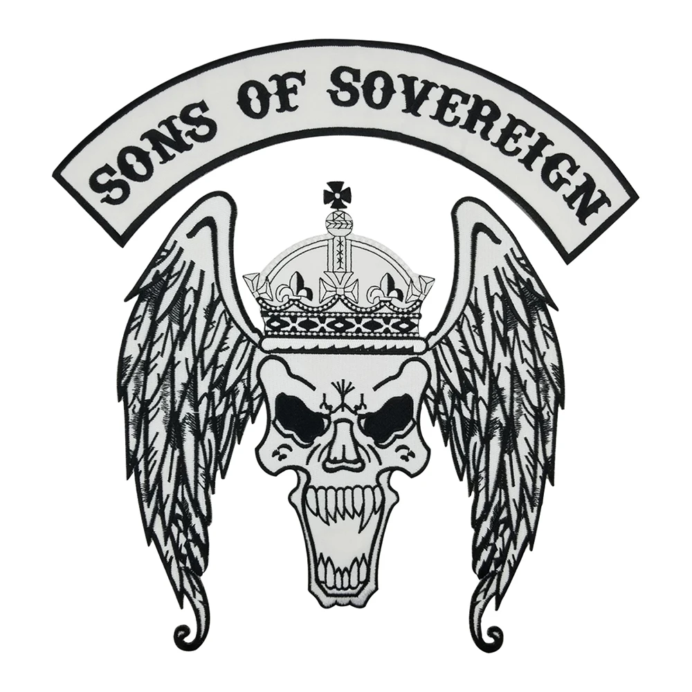 Sons of Sovereign Skull King/полный комплект Куртка с аппликацией Одежда для мотоциклистов