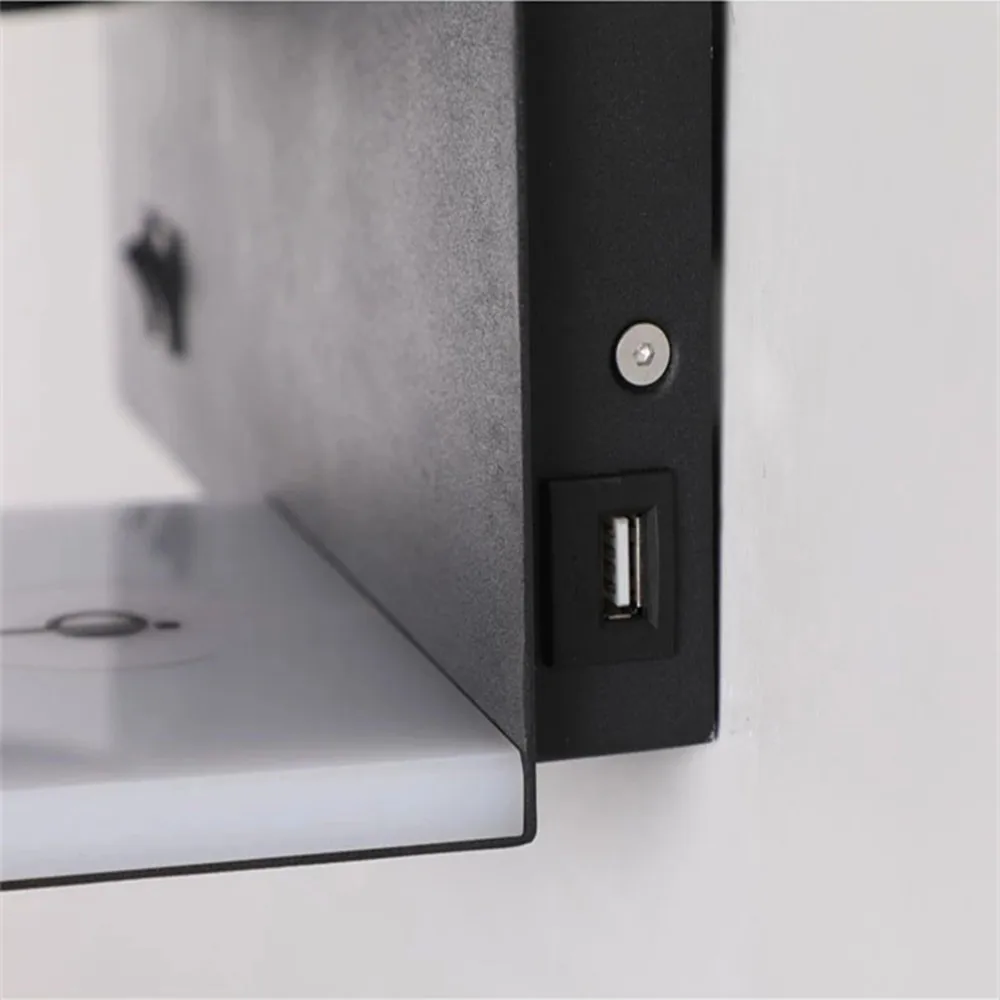 Многофункциональная настенная лампа с беспроводной зарядкой usb для чтения