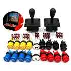 Комплект для аркадных игр Raspberry Pi, 2 игрока сделай сам с нулевой задержкой, 2 джойстика в 8-полосном стиле Happ с 18 американскими кнопками