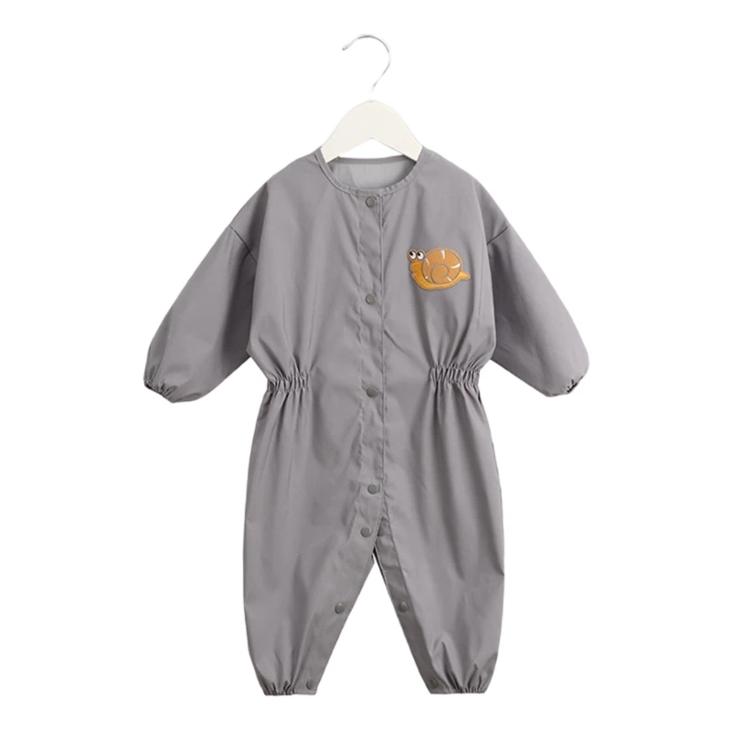 

Kids Painting Gown Clothes Drawing Art Smock Romper Waterproof Long Sleeve Apron D0AF