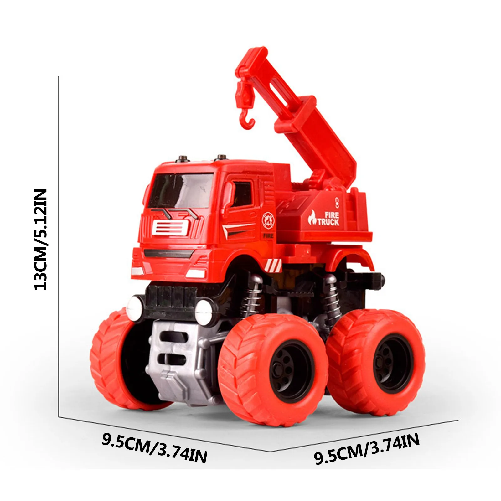 

Children's four-wheel drive inertial car toy--engineering vehicle 4 toy cars with friction drive, push-away vehicles F4*