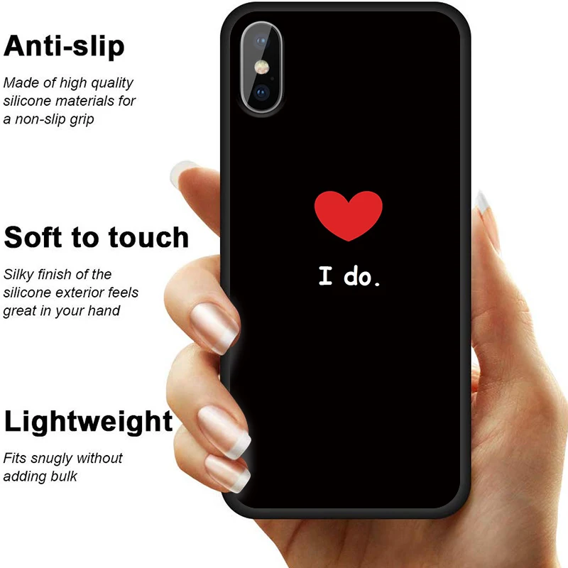 Чехол для телефона iPhone 11 ProMax XR XS MAX X с милым рисунком любви Apple 8 7 6 5S s Plus Мягкий