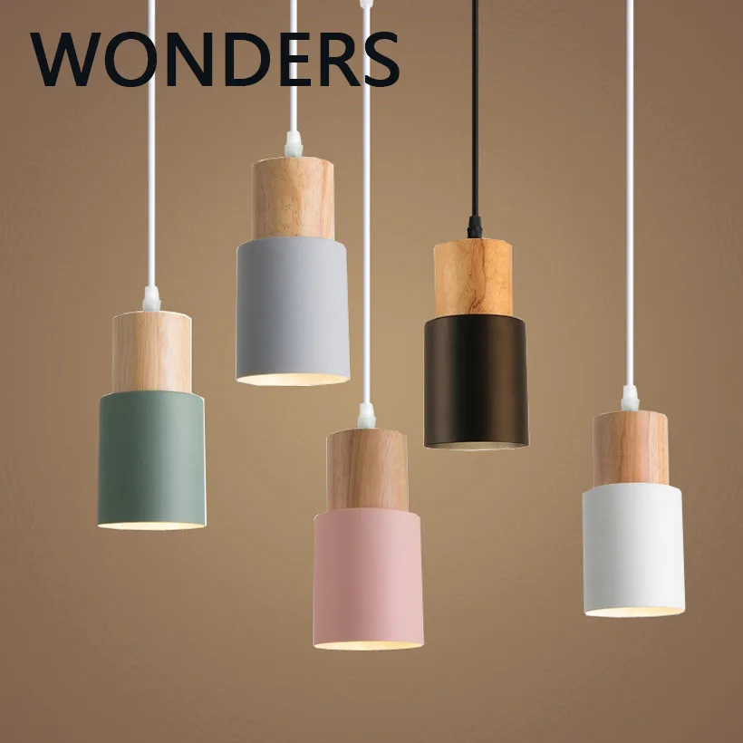 

Nordic Bedroom Bedside chandelier LED Macaron colorful lampara Simple kitchen living room decor pendant lamp home decor lustre